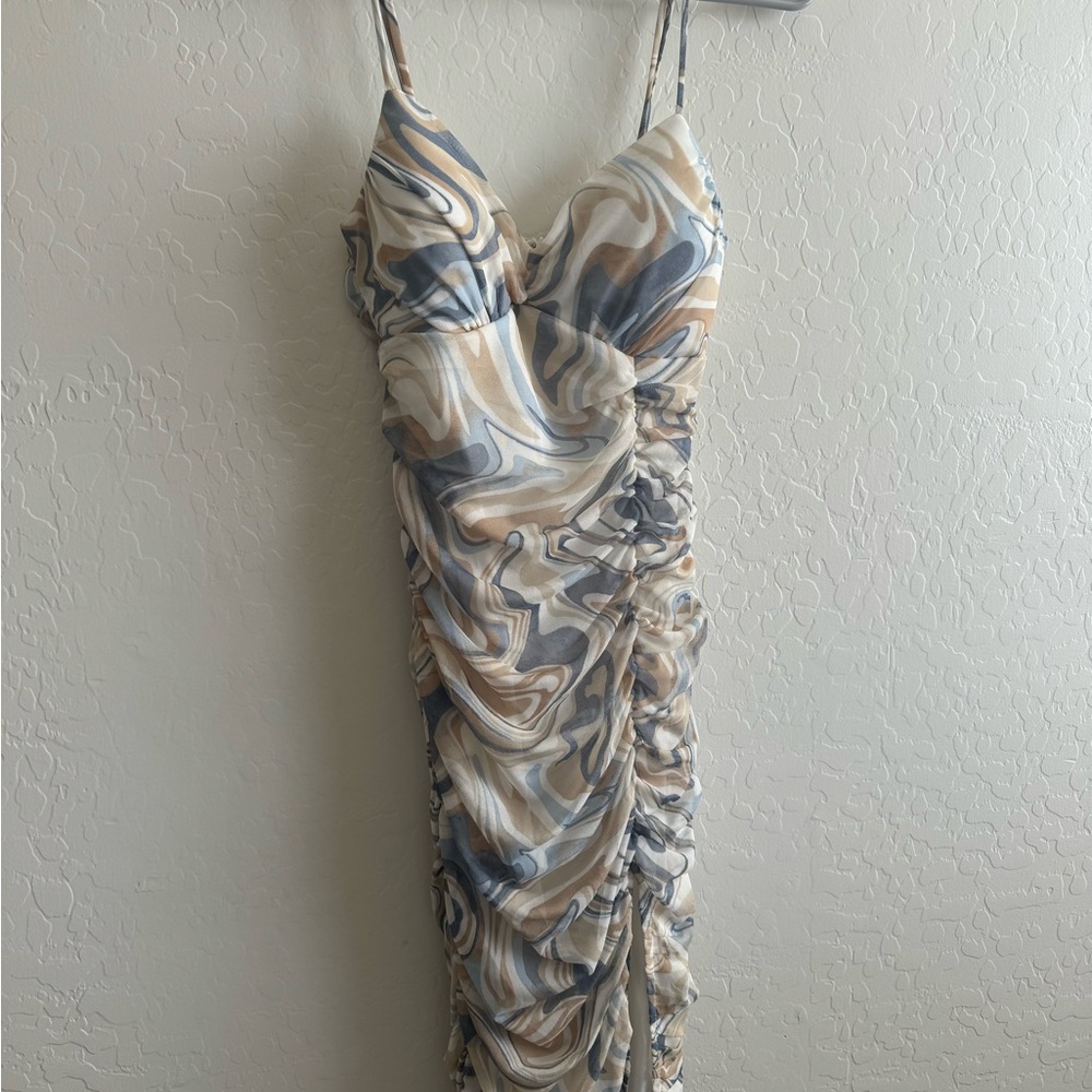 Slit midi party dress